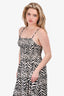 Faithfull The Brand Black/White Zebra Printed Sleeveless Dress Size M