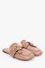 Loewe Rose Leather Knot Slides Size 37