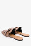 Loewe Rose Leather Knot Slides Size 37