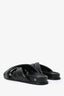 Anine Bing Black Leather Lizzie Slides Size 40