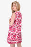 Dolce & Gabbana Pink/White Patterned Sleeveless Dress Size 8