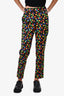 Akris Black Heart Patterned Trousers Size 2