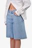 Haikure Light Blue Crystal Embellished Bermuda Shorts Size 26