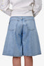 Haikure Light Blue Crystal Embellished Bermuda Shorts Size 26