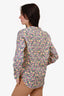 Frank & Eileen Pink/Blue Linen Floral Button Down Top Size XS