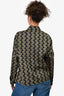 Akris Olive Green Patterned Button Down Size 2