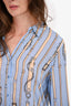 L'Agence Blue Printed Button Down Top Size M