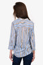 L'Agence Blue Printed Button Down Top Size M