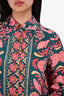 Farm Rio Emerald/Pink Patterned Button Down Top Size XS