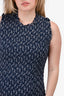 Veronica Beard Blue Patterned Sleeveless Maxi Dress Size 10
