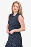 Veronica Beard Blue Patterned Sleeveless Maxi Dress Size 10