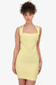 Herve Leger Yellow Sleeveless Bandage Dress Size XS