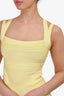 Herve Leger Yellow Sleeveless Bandage Dress Size XS