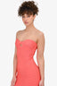 Herve Leger Coral Strapless Knotted Mini Dress Size S