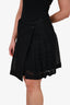 Burberry Prorsum Black Lace Pleated Mini Skirt Size 40