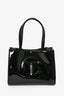 Telfar Black Patent Leather Small Shopping Bag