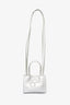 Telfar Silver Leather Small Shopping Bag