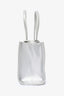 Telfar Silver Leather Small Shopping Bag