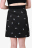 Maje Black Star Embroidered Skirt Size 40