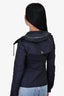 Burberry Brit Navy Single Breasted Hooded Jacket Size 2 US