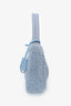 Prada Blue Shearling Mini Re-Edition 2000 Hobo Bag