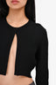 Alaia Black Textured Cardigan Size 42