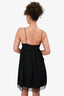 Nina Ricci Black Sleeveless Tiered Mini Dress Size 36