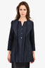 Pre-Loved Chanel™ 2014 Navy Pleated Evening Jacket Size 40