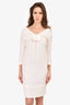 Chanel White Bow Detail Dress Size 36