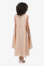 Salvatore Ferragamo Sheer Peach Silk Sleeveless Dress Size 40