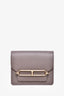 Hermes 2022 Grey Evercolour Leather Roulis Slim Wallet