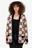 Gucci Black/Beige Monogram Reversible Cardigan Size S