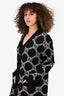 Gucci Black/Beige Monogram Reversible Cardigan Size S