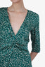 Ba&sh Green/White Erika Twisted Printed Mini Dress Size 1