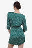 Ba&sh Green/White Erika Twisted Printed Mini Dress Size 1