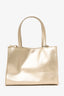 Telfar Gold Leather Mini Tote Crossbody Bag