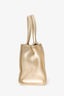 Telfar Gold Leather Mini Tote Crossbody Bag