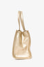 Telfar Gold Leather Mini Tote Crossbody Bag