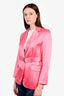 Sies Marjan Pink Wool Belted Blazer Size 0