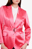 Sies Marjan Pink Wool Belted Blazer Size 0
