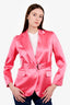 Sies Marjan Pink Wool Belted Blazer Size 0