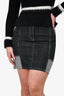 Louis Vuitton Grey Denim Patch Work Mini Skirt Size 36