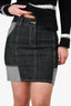 Louis Vuitton Grey Denim Patch Work Mini Skirt Size 36