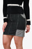 Louis Vuitton Grey Denim Patch Work Mini Skirt Size 36
