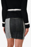 Louis Vuitton Grey Denim Patch Work Mini Skirt Size 36