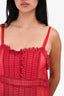 Philosophy D Lorenzo Serafini Red Sheer Sleeveless Maxi Dress Size 4