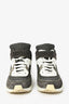 Pre-Loved Chanel™ Grey/White Strap High-Top Sneakers Size 37
