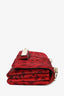 Valentino Red Calf Hair Leopard Print 'Va Va Voom' Shoulder Bag