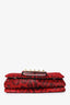 Valentino Red Calf Hair Leopard Print 'Va Va Voom' Shoulder Bag
