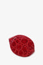 Cult Gaia Red Embossed Leather Top Handle